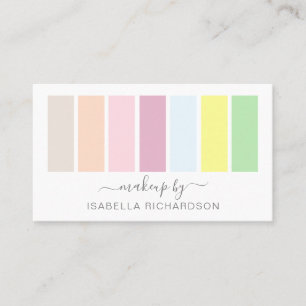 Eyeshadow Pastellpalett Makeup Artist Rektanglar Visitkort