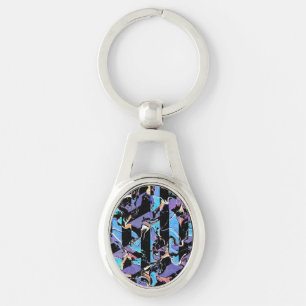 Eyesore-nyckelkedja Ovalt Silverfärgad Nyckelring