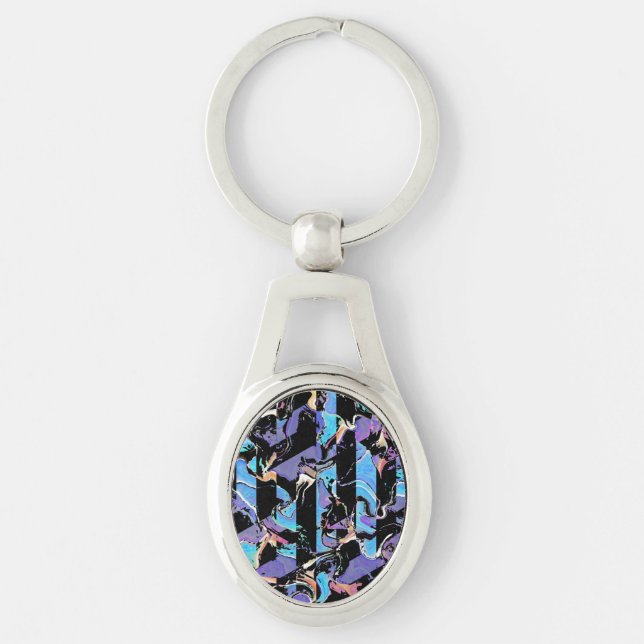 Eyesore-nyckelkedja Ovalt Silverfärgad Nyckelring (Framsidan)