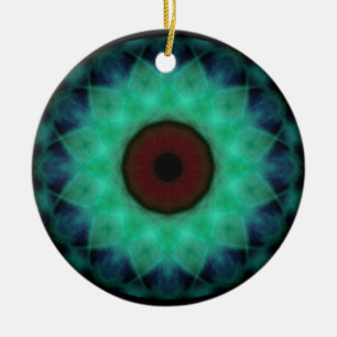 Eyesore Teal Evil Öga Julgransprydnad Keramik