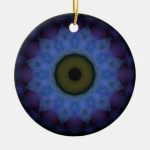 Eyesore Violet Blue Evil Öga Julgransprydnad Keramik