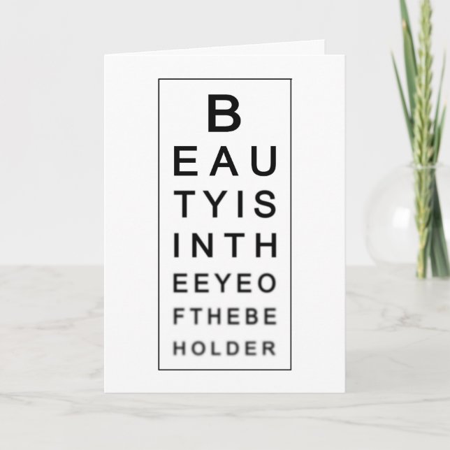 Eyestest hälsningkort helgkort (Framsida)