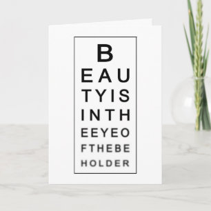 Eyestest hälsningkort helgkort