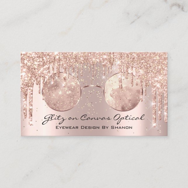 Eyewear Optical Optometrist Eyeglasses Ro Guld Visitkort (Framsida)