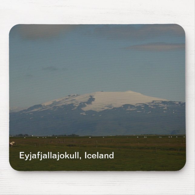 Eyjafjallajokull Island Mousepad Musmatta (Framsidan)