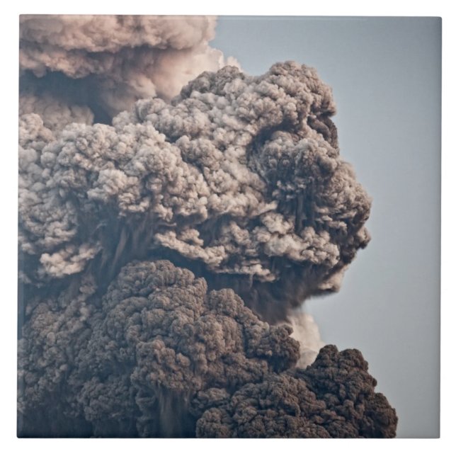 Eyjafjalljokull vulkaniskt utbrott kakelplatta (Framsidan)