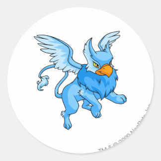 Eyrie Blue Runt Klistermärke