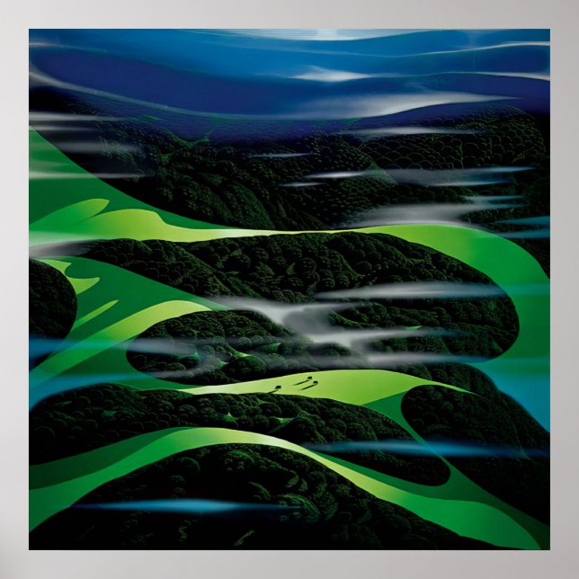 Eyvind Earle -  Gröna Fält -  1994; USA Poster (Framsidan)