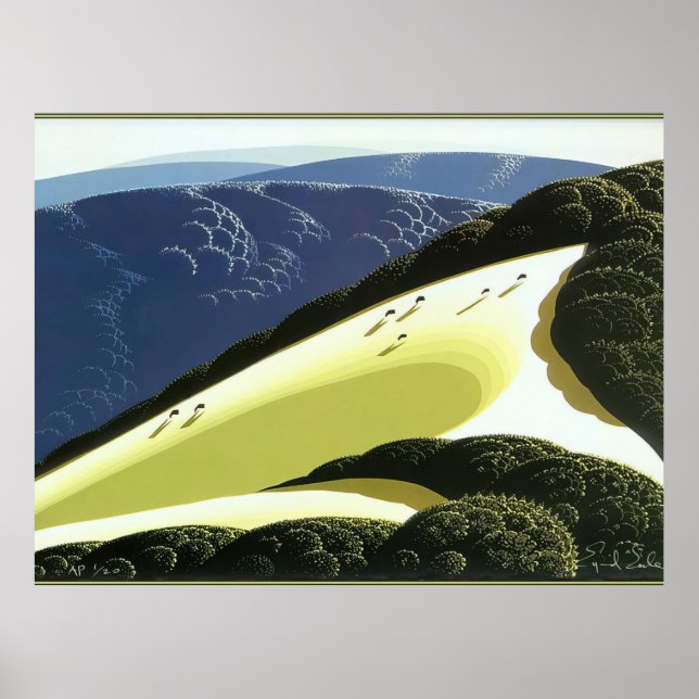 Eyvind Earle - Sierra Madre Foothills - Magisk rea Poster (Framsidan)