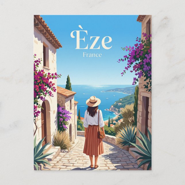 Èze by Frankrike Vykort (Framsida)
