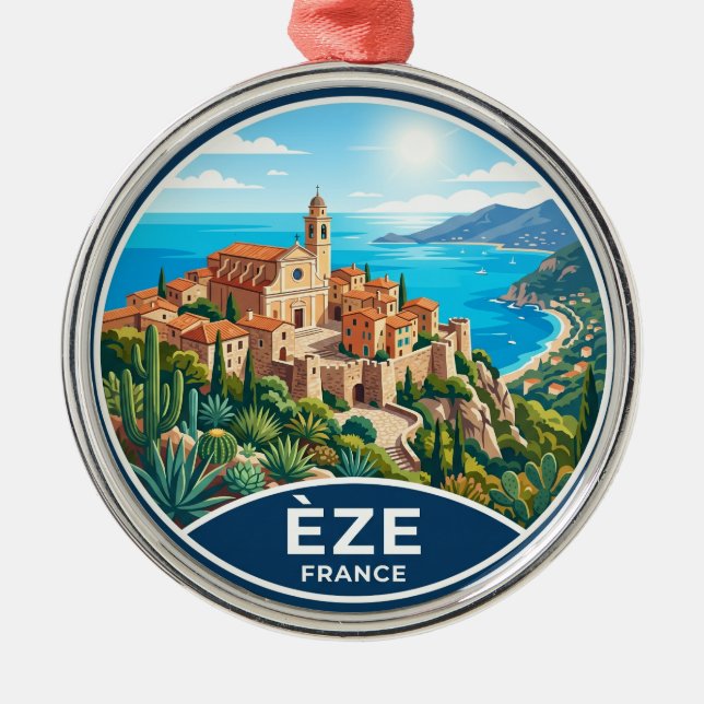 Èze Frankrike Julgransprydnad Metall (Framsidan)