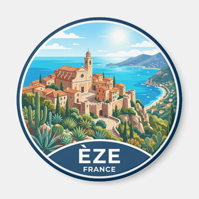 Èze Frankrike Magnet (Framsidan)