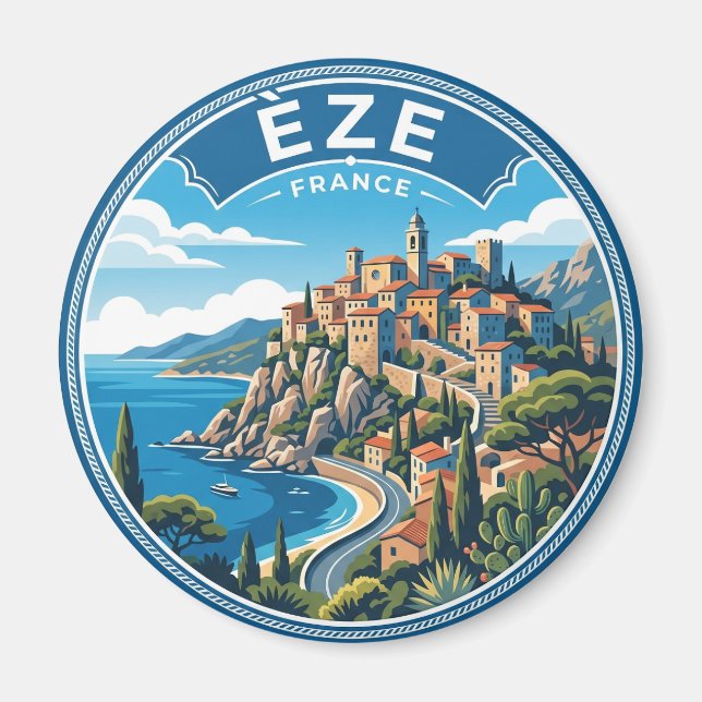 Èze, Frankrike Magnet (Framsidan)