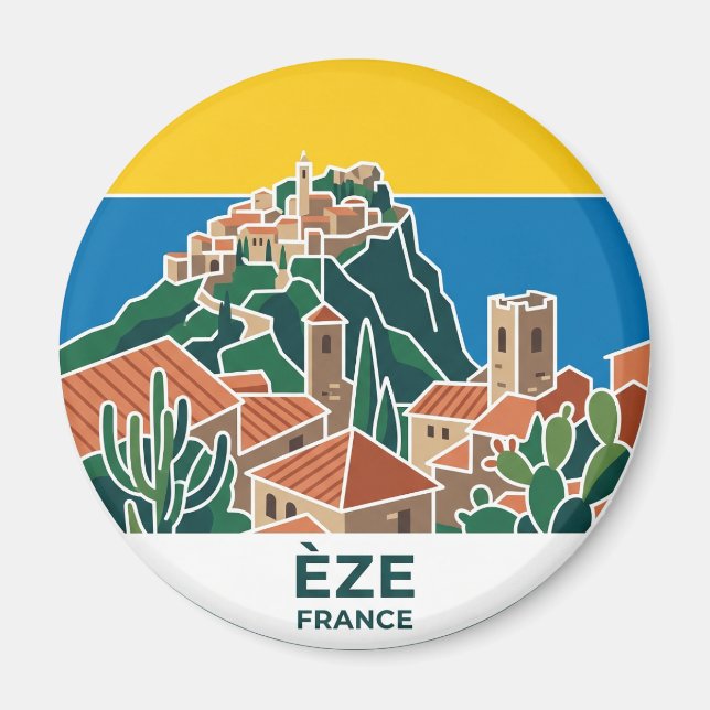 Èze Frankrike Magnet (Framsidan)
