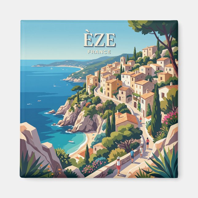 Èze Frankrike Magnet (Framsidan)