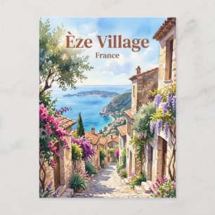 Èze Frankrike Vykort