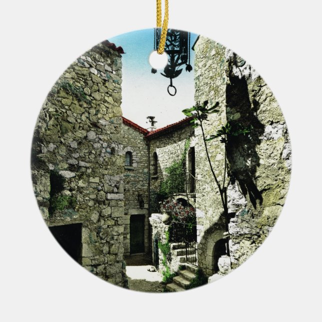 Eze maritima Alpes Julgransprydnad Keramik (Framsidan)