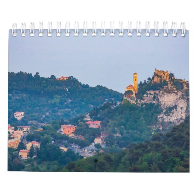 Eze Medieval Village, Fransk Riviera Calendar Kalender (Baksida)
