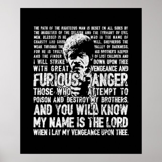 Ezekiel 2517 Jules Winnfield Poster (Framsidan)