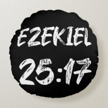 Ezekiel 25 17 Grunge Typografi Vers Etikett