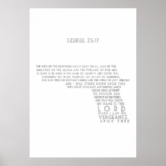 EZEKIEL 25 17 POSTER (Framsidan)