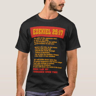 Ezekiel 25:17 Pulp Fiction Sam Jack.son Citat Meme T Shirt