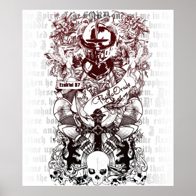 Ezekiel 37 Army of Bones Canvas Poster (Framsidan)