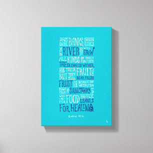 Ezekiel 47:12 - "Löv för läkning" Canvas