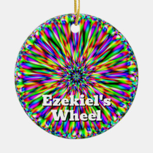 Ezekiels hjul (Du kan ändra ord) Julgransprydnad Keramik