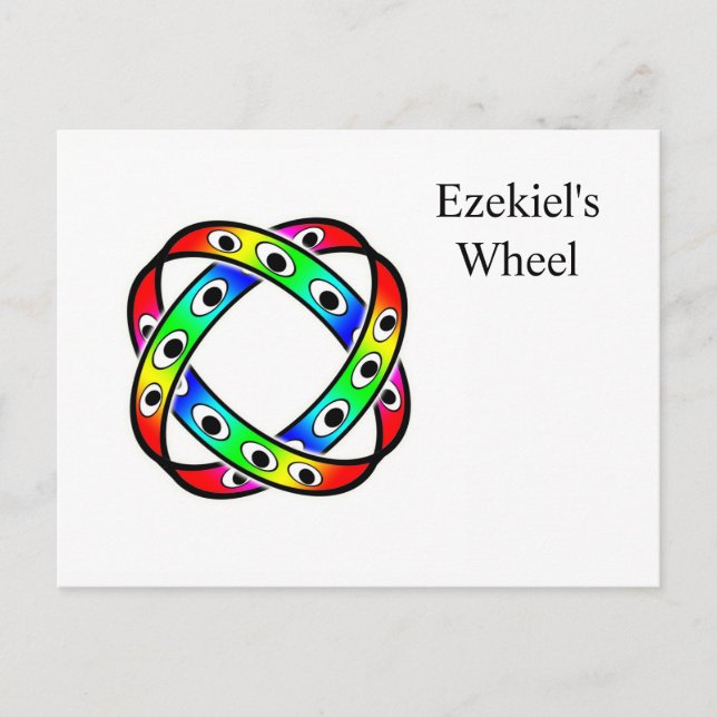 Ezekiels hjul (du kan ändra orden) vykort (Framsida)