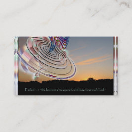 Ezekiel's Wheel at Sunset Visitkort