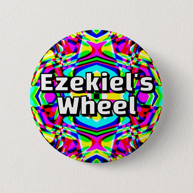 Ezekiel's  Wheel - Four-way kaleidoscope Knapp (Framsida)