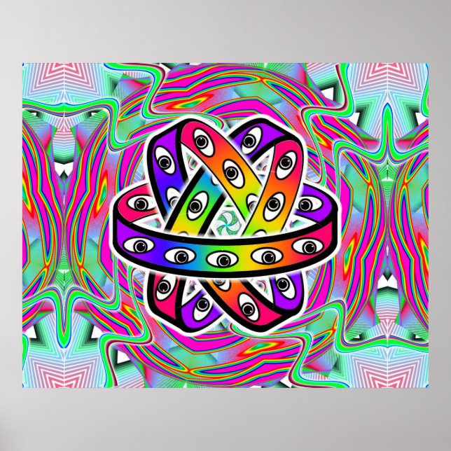 Ezekiels Wheel - Ögon och Rainbows Poster (Framsidan)