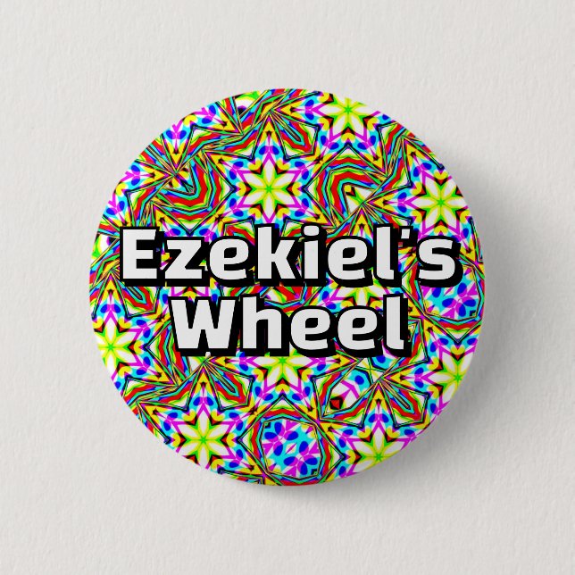 Ezekiel's  Wheel - Six-way kaleidoscope Knapp (Framsida)