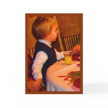 Ezra 3 års prydnadsgryning vid jul - vattenfärgen 