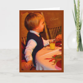 Ezra 3 års prydnadsgryning vid jul - vattenfärgen  helgkort