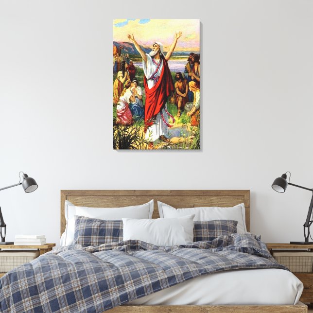 Ezra 8 Ezra Prays för Guds hjälpkanvas Canvastryck (Insitu (sovrum))