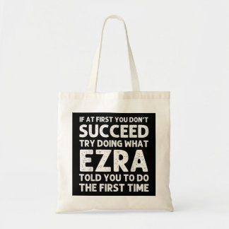 EZRA Gift Namn Personlig Birthday Funny Christm Tygkasse