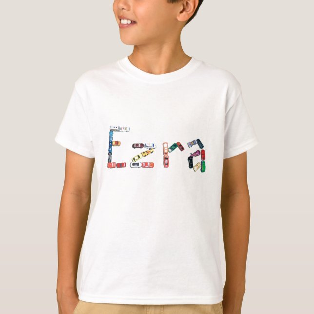 Ezra i tävlingbilar t shirt (Framsida)