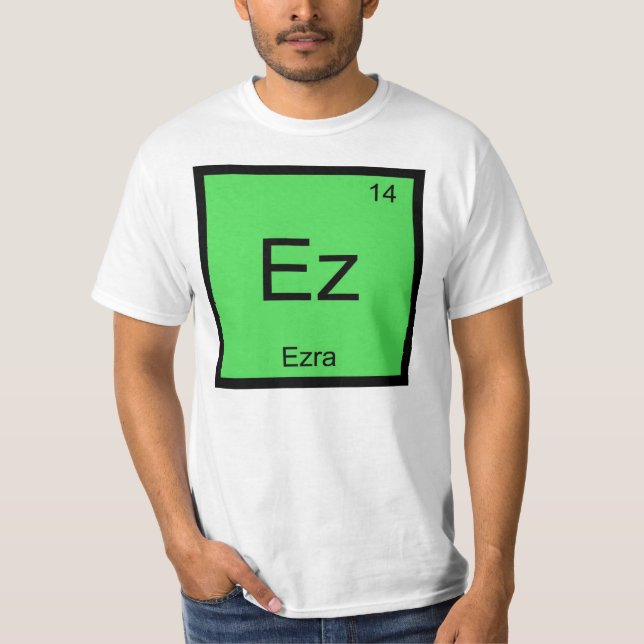 Ezra Namn Kemi Element Periodiska Systemet Tee (Framsida)