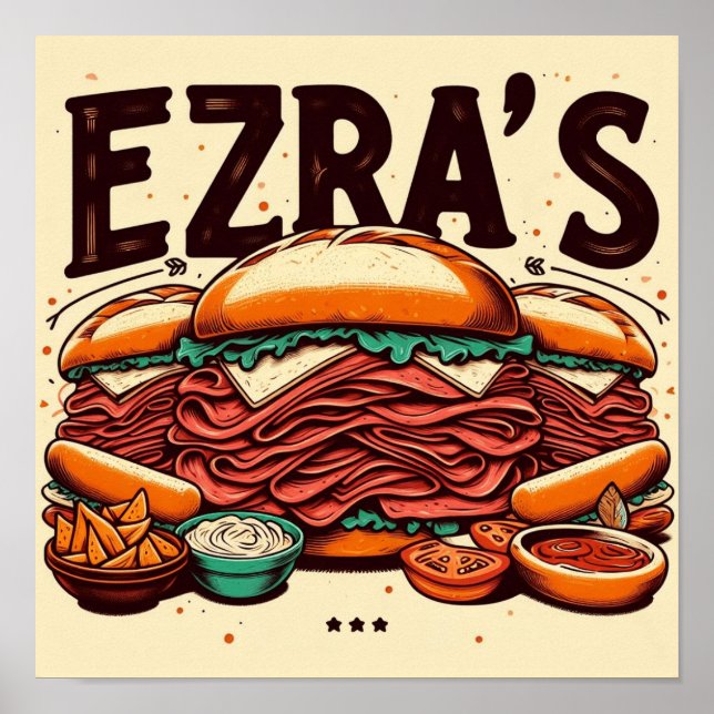 Ezras Deli Poster (Framsidan)