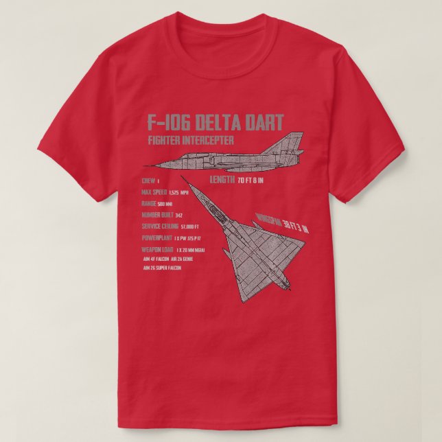 F106 Delta Dart T Shirt (Design framsida)