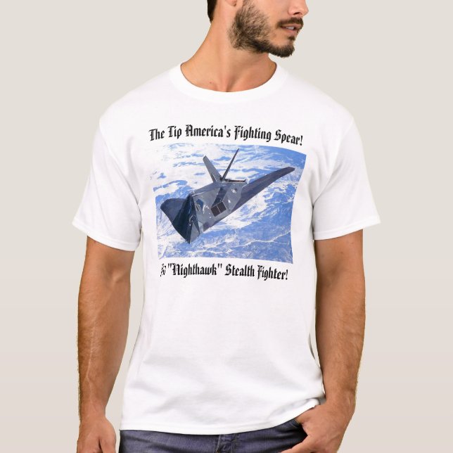 F117 spetsAmerika spjut för stridighet! Tee Shirt (Framsida)