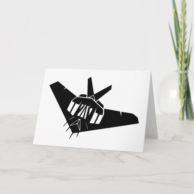 F117 Stealth Fighter Bomber Silent Night America Helgkort (Framsida)