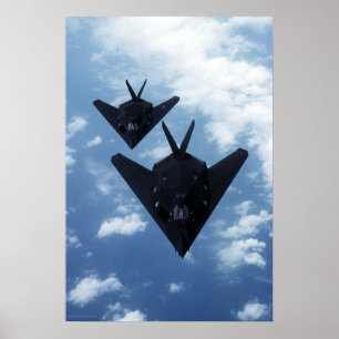 F117A i flyg Poster