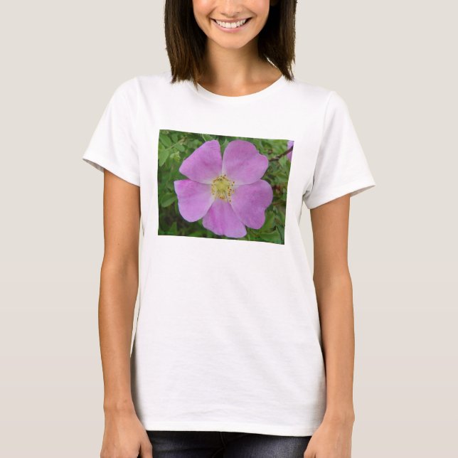 F11 Prairie Vild Ro "Rosa arkansana" Tee (Framsida)