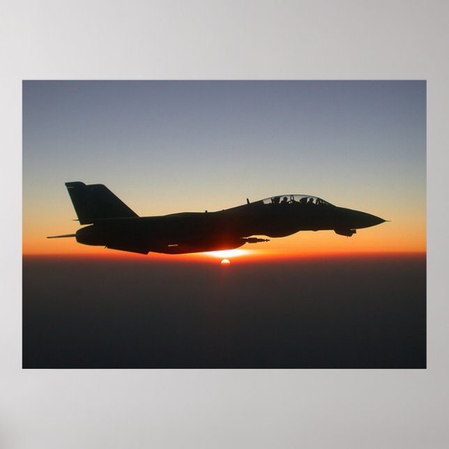 F14 Tomcat Fighter Jet Afghanistan Large Canvas Poster (Framsidan)
