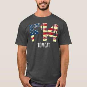 F14 Tomcat Fighter Jet Distress American Flagga T Shirt