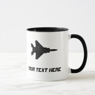 F15 Eagle Fighter Jet Silhouette AirForce Aircraft Mugg