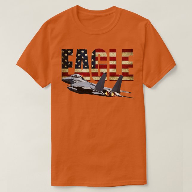 F15 EGFJ FIGHER FLYGPLAN JE SHIR US FLAGGA T SHIRT (Design framsida)